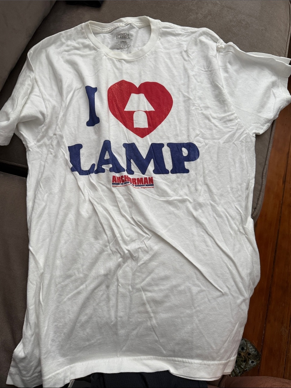 White 'I Heart Lamp' Graphic Short Sleeve Tee